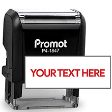 Need a self-inking custom stamp? Order here today. Choose ink color, font style. Great Prices and Fast Shipping