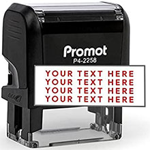 Need a self-inking custom stamp? Order here today. Choose ink color, font style. Rubber Stamp Factory offers Great Prices and Fast Shipping