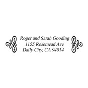 We offer unique address stamps customized with your name and address. Choose ink color. Fast Shipping