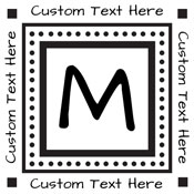 We offer unique fancy stamps with layouts. Choose font style and ink color. Fast shipping
